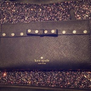 Black rhinestone Kate Spade Wallet